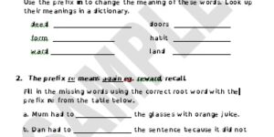 Generic - Prefixes in and re